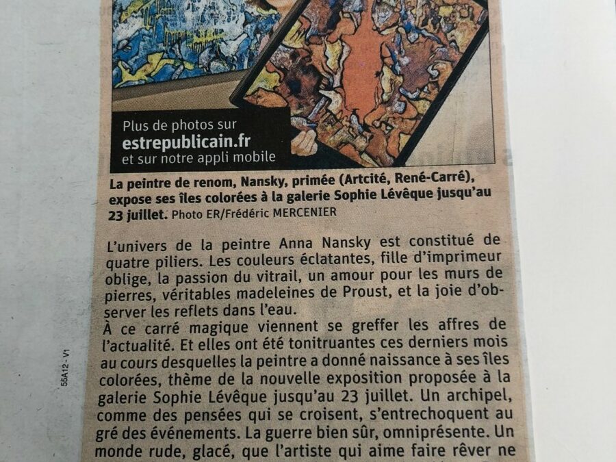 Escale sur les Iles colorées de Nansky à la Galerie Sophie Lévêque à Verdun